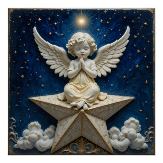 Celestial Ceramic Angel Poster