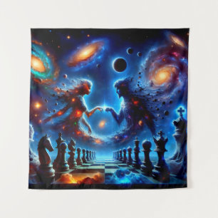 Celestial Chessboard in Deep Space Tapestry