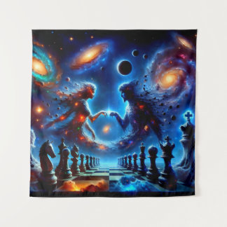 Celestial Chessboard in Deep Space Tapestry