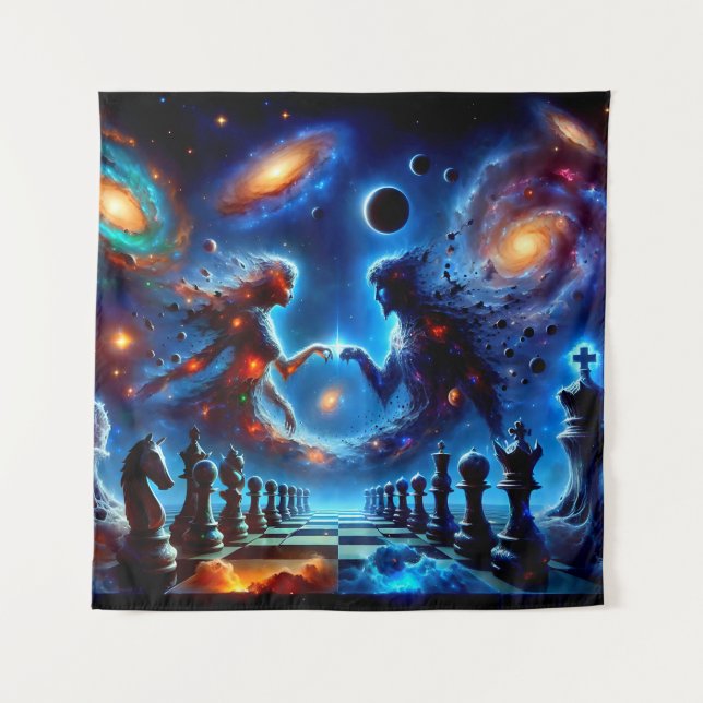 Celestial Chessboard in Deep Space Tapestry (Front)