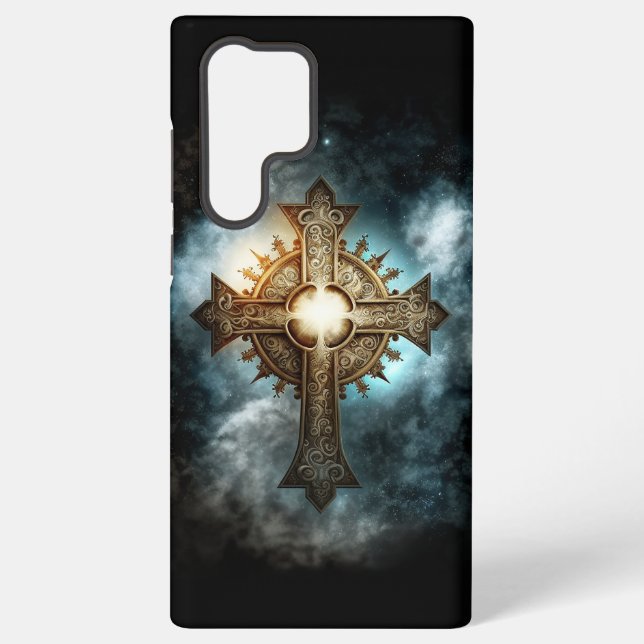 Celestial Christian Cross Samsung Galaxy Case (Back)