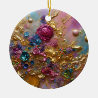 Celestial Circles Ceramic Ornaments