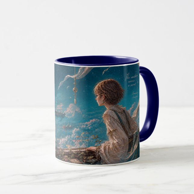 Celestial Cloudscape Mug with Romantic Traveller A (Front Right)