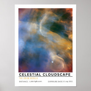 Celestial Cloudscape Space Education Poster