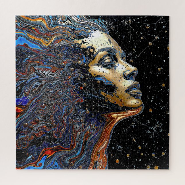 "Celestial Cognition" – A Surreal Portrait Jigsaw Puzzle (Vertical)