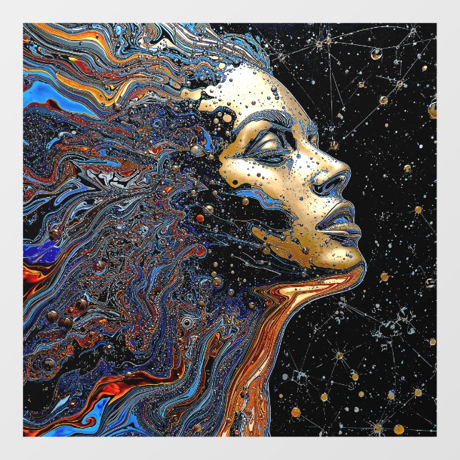 "Celestial Cognition" – A Surreal Portrait Window Cling (Sheet)