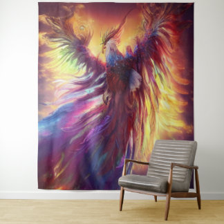 Celestial Colourful Phoenix Tapestry