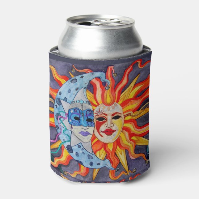 Celestial Comedy and Tragedy Can Cooler (Can Front)