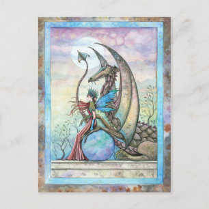Celestial Compainions Fairy and Dragon Postcard