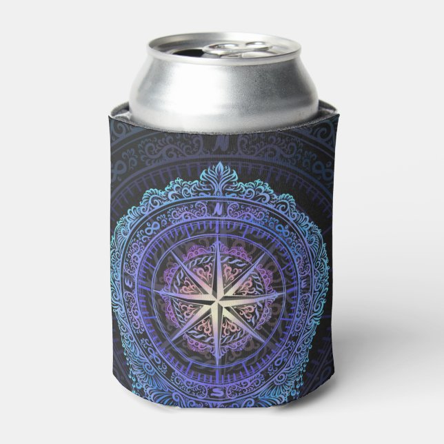 Celestial Compass Mandala Can Cooler (Can Front)