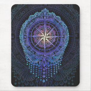 Celestial Compass Mandala Mouse Mat