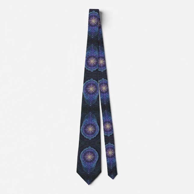 Celestial Compass Mandala Tie (Front)