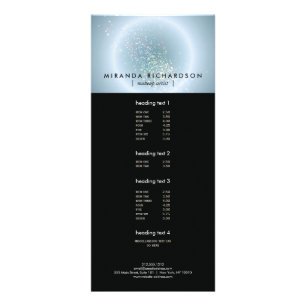 Celestial Confetti Glow Blue Rack Card