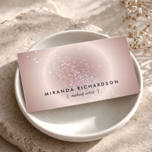 Celestial Confetti Glow Pink Business Card