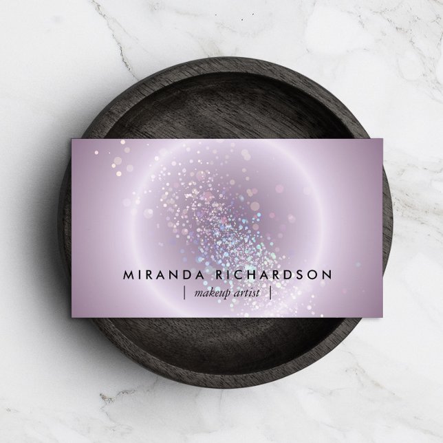 Celestial Confetti Glow Purple Business Card (Creator Uploaded)