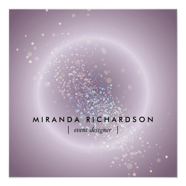 Celestial Confetti Glow Purple Poster (Front)