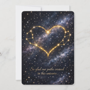 Celestial Constellation Heart Valentine Holiday Card