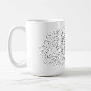 Celestial Constellation Line Art Minimalist Star M Coffee Mug