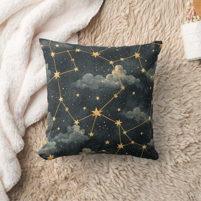 Celestial Constellation Star Pattern (1) Cushion (Blanket)