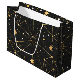 Celestial Constellation Star Pattern (3) Large Gift Bag
