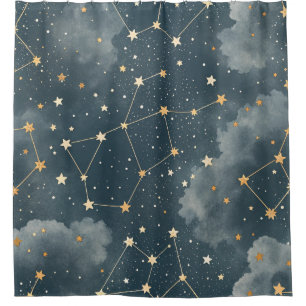 Celestial Constellation Star Pattern (4) Shower Curtain