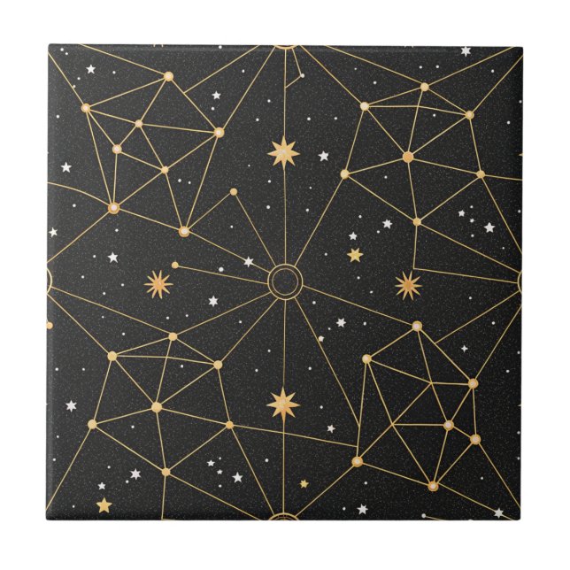 Celestial Constellation Star Pattern (4) Tile (Front)