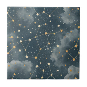 Celestial Constellation Star Pattern (5) Tile