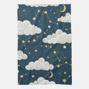Celestial Constellation Star Pattern (6) Tea Towel