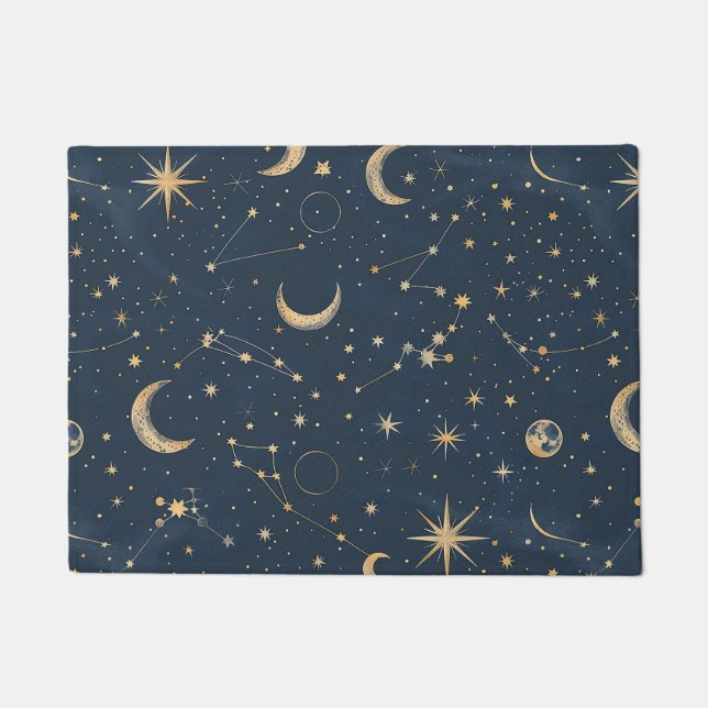 Celestial Constellation - Starry Night (1) Doormat (Front)
