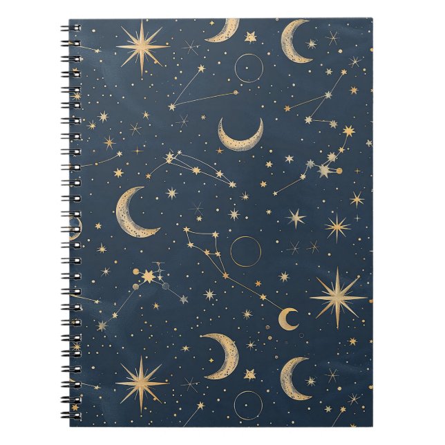 Celestial Constellation - Starry Night (1) Notebook (Front)