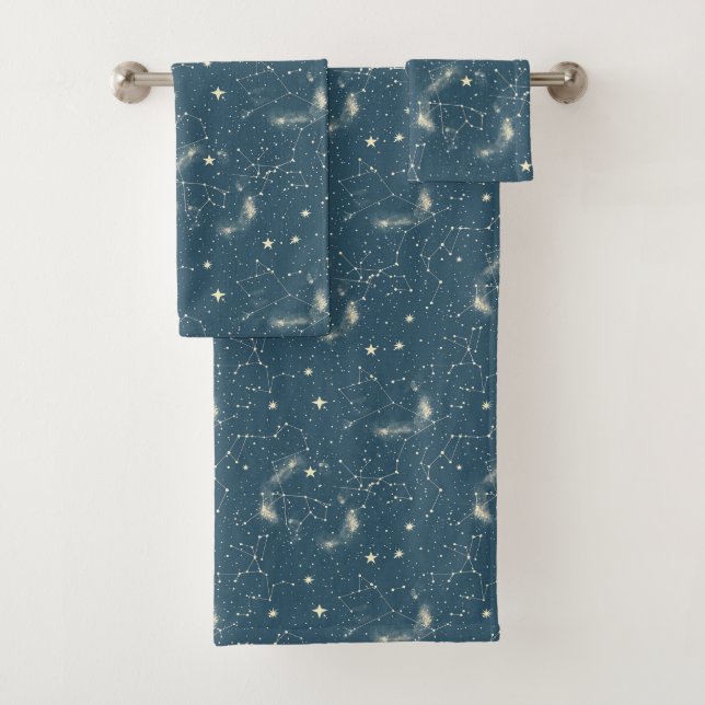 Celestial Constellation - Starry Night (2) Bath Towel Set (Insitu)