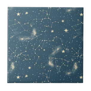 Celestial Constellation - Starry Night (2) Tile