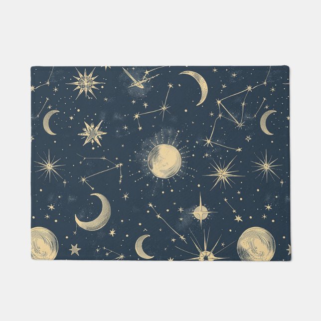 Celestial Constellation - Starry Night (3) Doormat (Front)