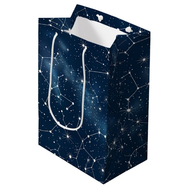 Celestial Constellation - Starry Night (4) Medium Gift Bag (Front Angled)