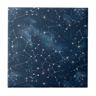 Celestial Constellation - Starry Night (4) Tile