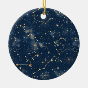 Celestial Constellation - Starry Night (5) Ceramic Tree Decoration