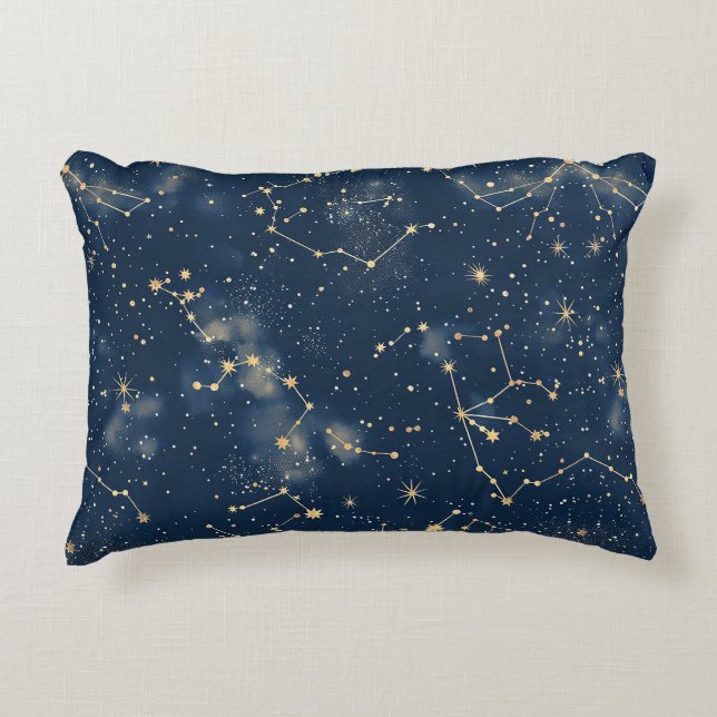 Celestial Constellation - Starry Night (5) Decorative Cushion (Front)