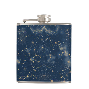 Celestial Constellation - Starry Night (5) Hip Flask