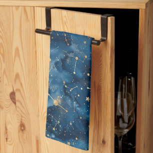 Celestial Constellation - Starry Night (7) Tea Towel