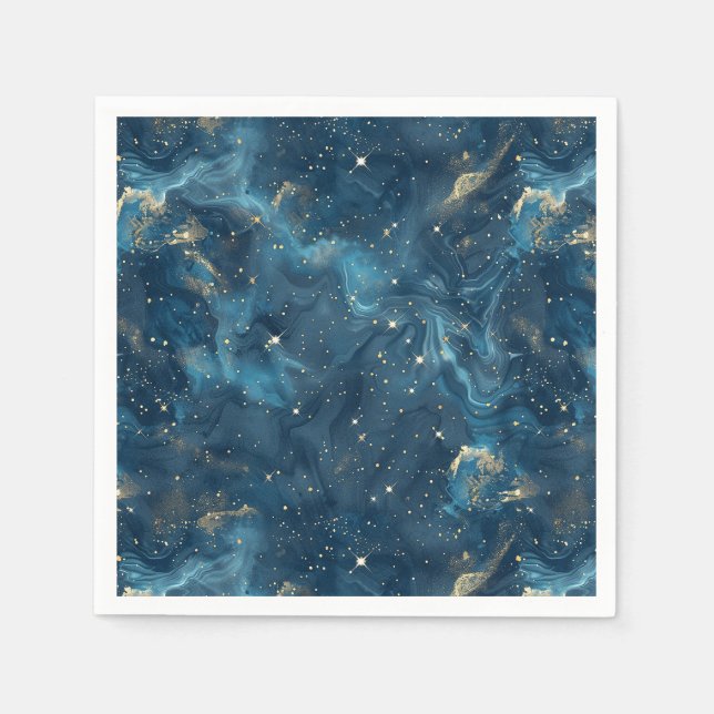 Celestial Constellation - Starry Night (8) Napkin (Front)