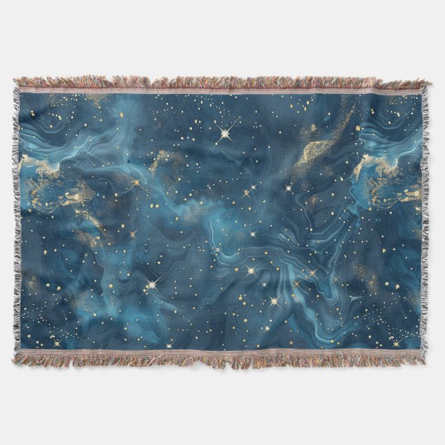 Celestial Constellation - Starry Night (8) Throw Blanket (Front)