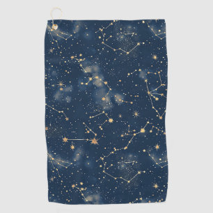Celestial Constellation - Starry Night Golf Towel
