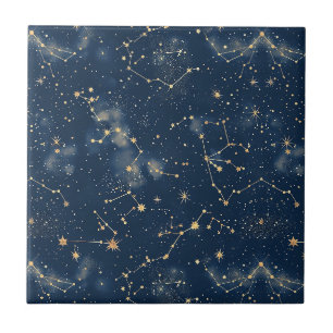 Celestial Constellation - Starry Night Tile