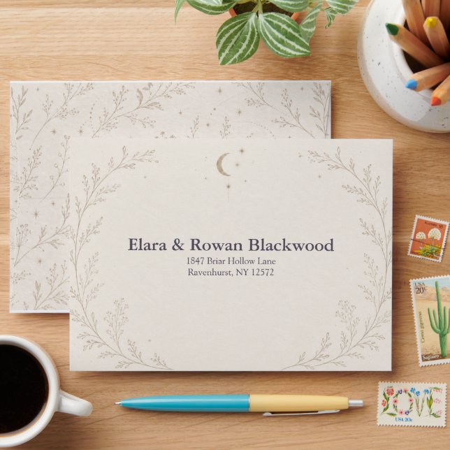 Celestial Constellation Wedding Envelope (Desk)