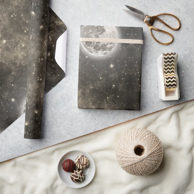 Celestial Cosmic Galaxy Pattern Wrapping Paper (Crafts)