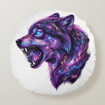 Celestial Cosmic Galaxy Wolf Roar Graphic T-Shirt