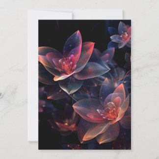 Celestial Cosmic Lotus Bloom Holiday Card