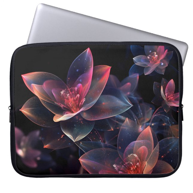 Celestial Cosmic Lotus Bloom Laptop Sleeve (Front)
