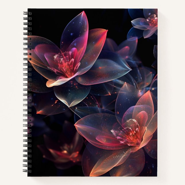 Celestial Cosmic Lotus Bloom Notebook (Front)