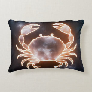Celestial Crab Art Representing Cancer Zodiac Cons Decorative Cushion